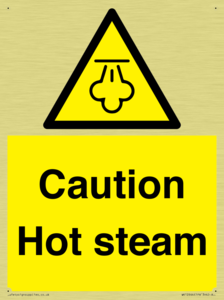Caution Hot steam